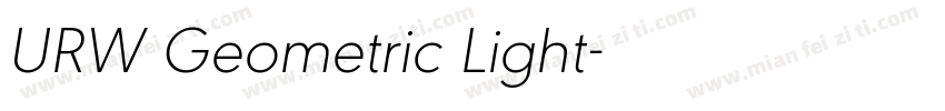 URW Geometric Light字体转换